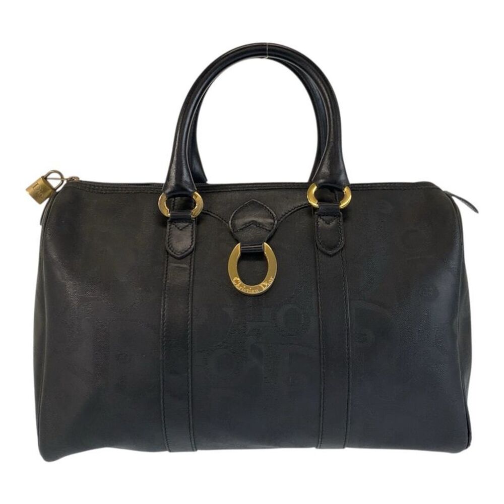 Dior Vintage Trotter PVC Leather Handbag